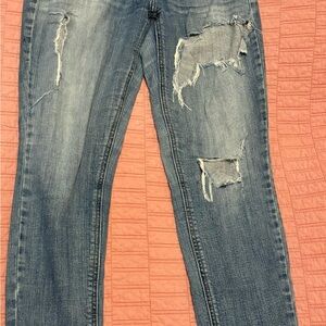 Eunina Light Blue Distressed Skinny Jeans